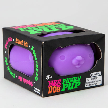 IN STOCK NOW: Schylling Nee-Doh Funky Pup Squishy: Purple