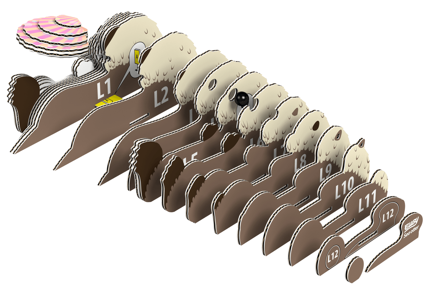 EUGY Sea Otter 3D Puzzle