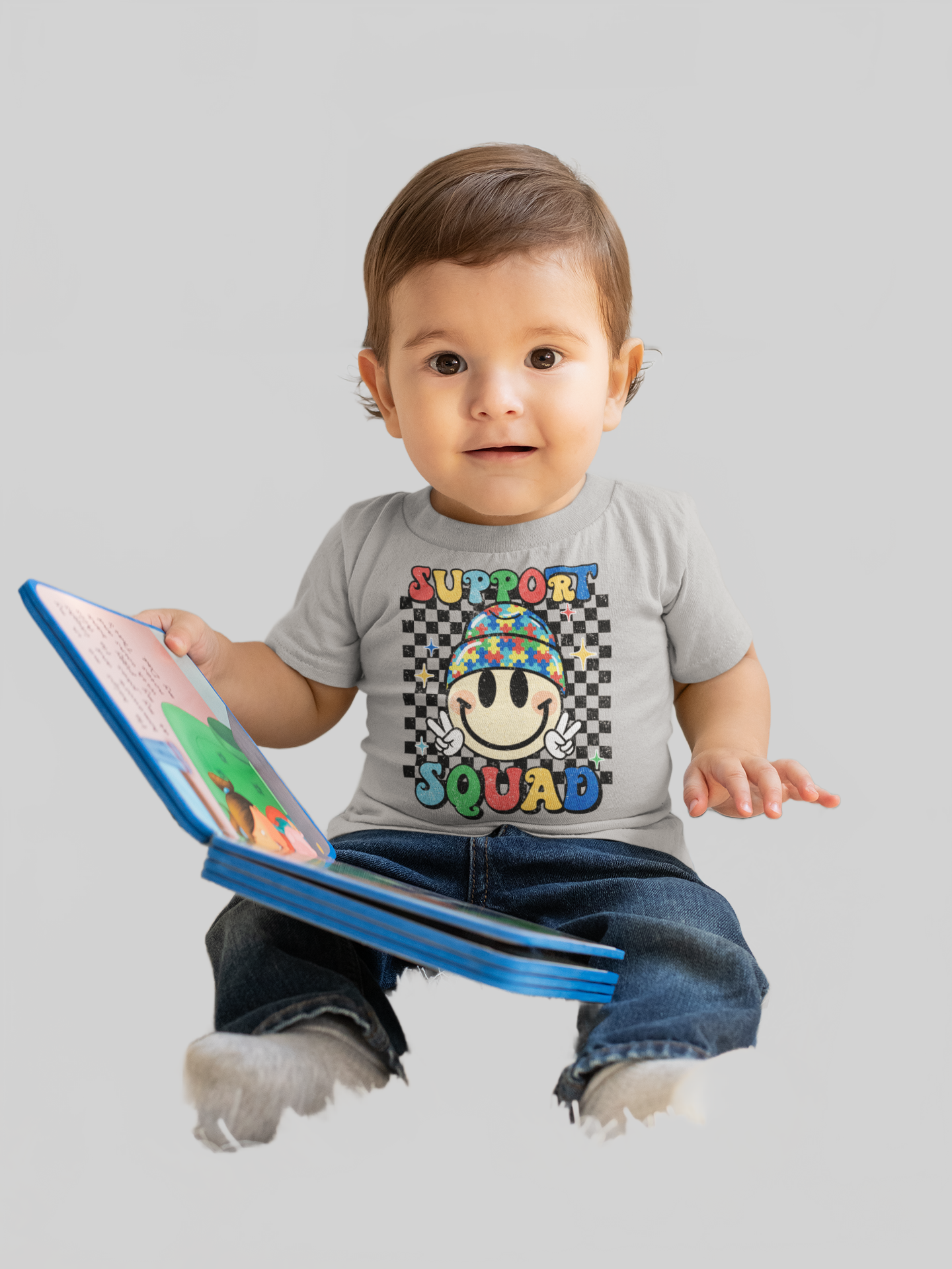 Toddler Boys Support Autism Squad Short Sleeve Premium T-Shirt