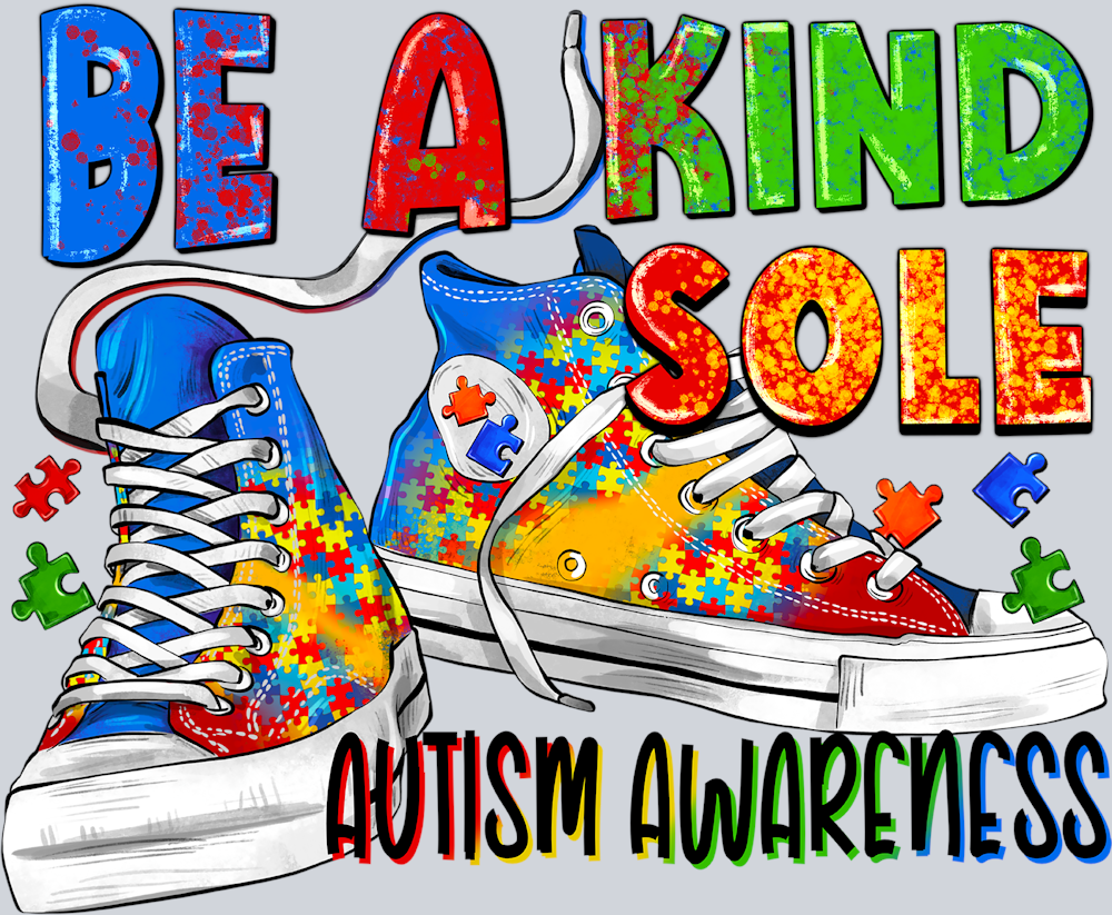 Be A Kind Sole Autism Awareness - STK00461 (DTF Transfers)