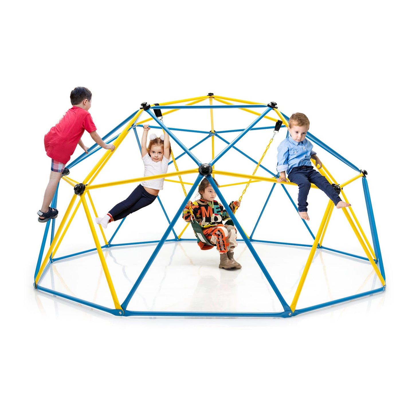 10 Feet Dome Climber with Swing and 800 Lbs Load Capacity