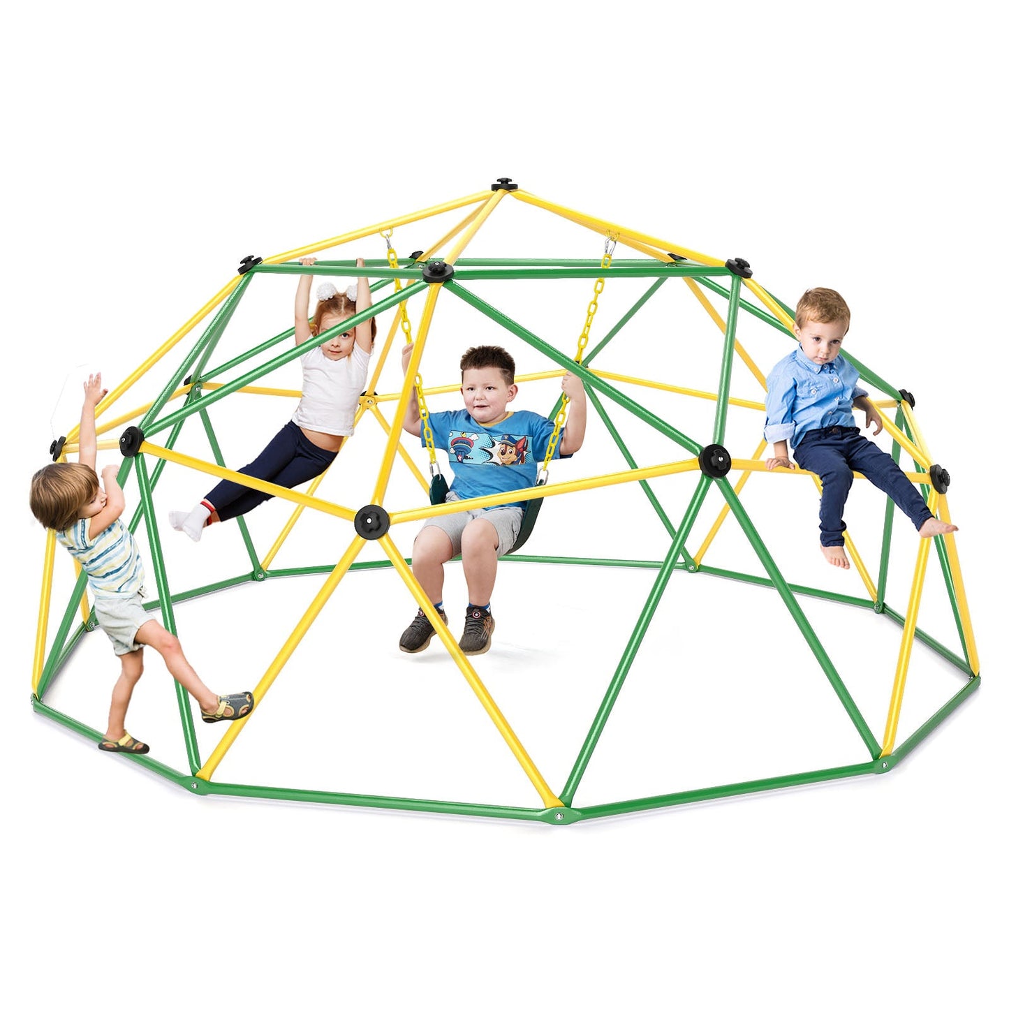 10 Feet Dome Climber with Swing and 800 Lbs Load Capacity