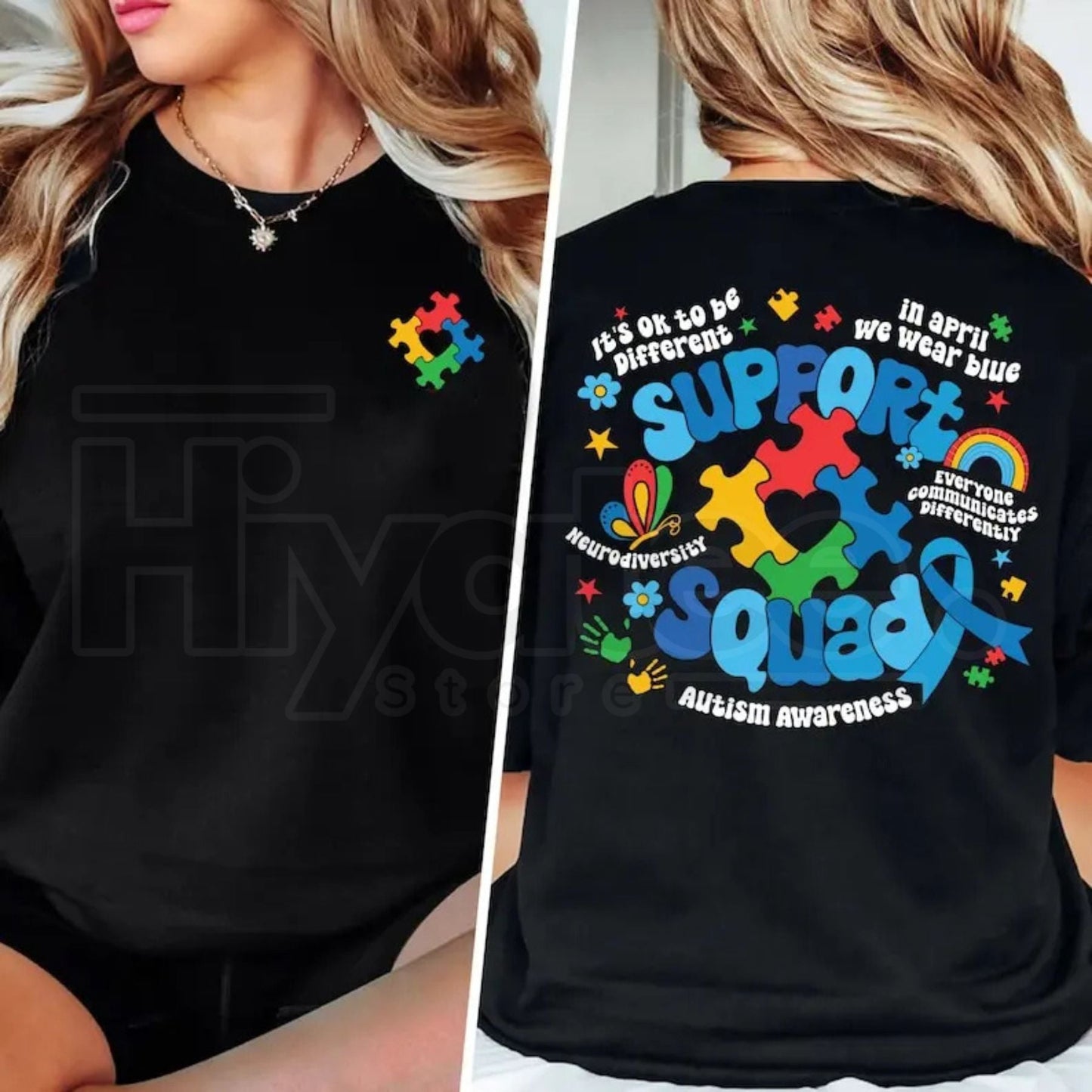 "Autism Support Squad" – Family Awareness Inclusion Neurodiversity Graphic