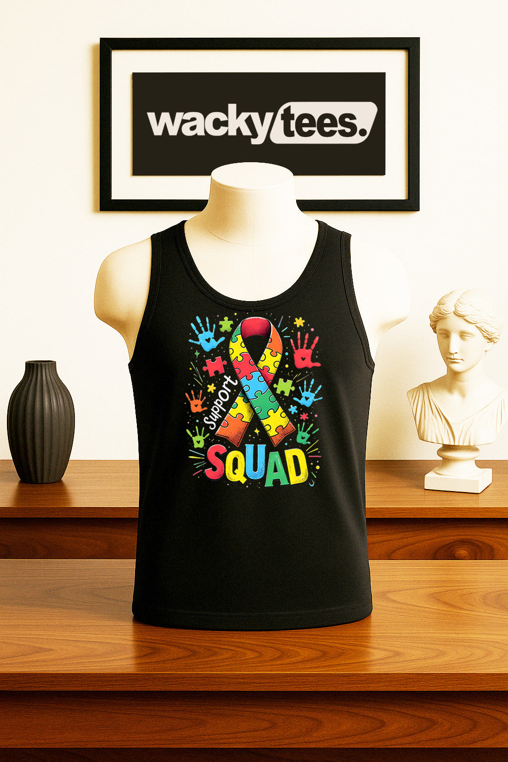 Autism Awareness Support Squad Graphic Tee Shirt
