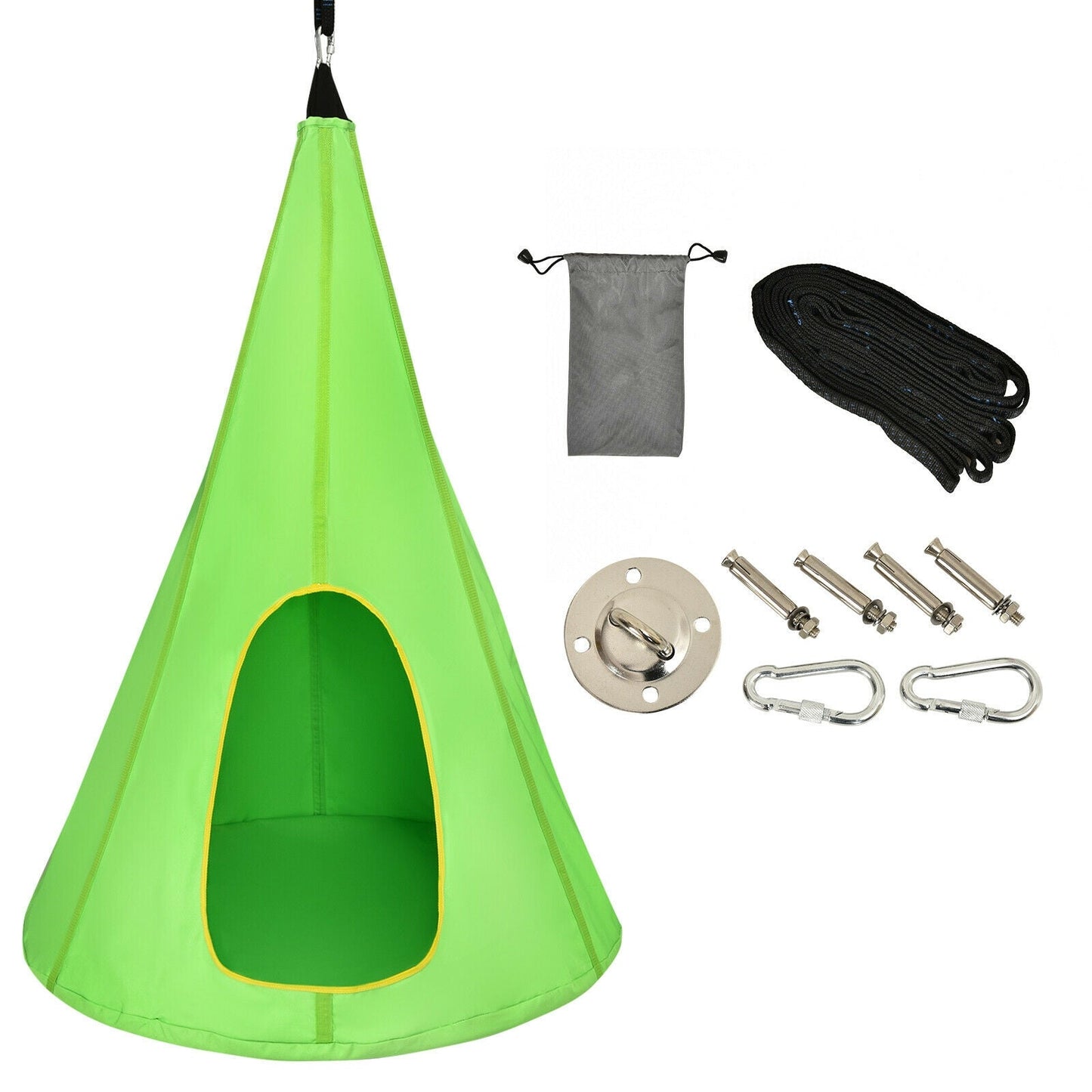 32 Inch Kids Nest Swing Chair Hanging Hammock Seat for Indoor Outdoor