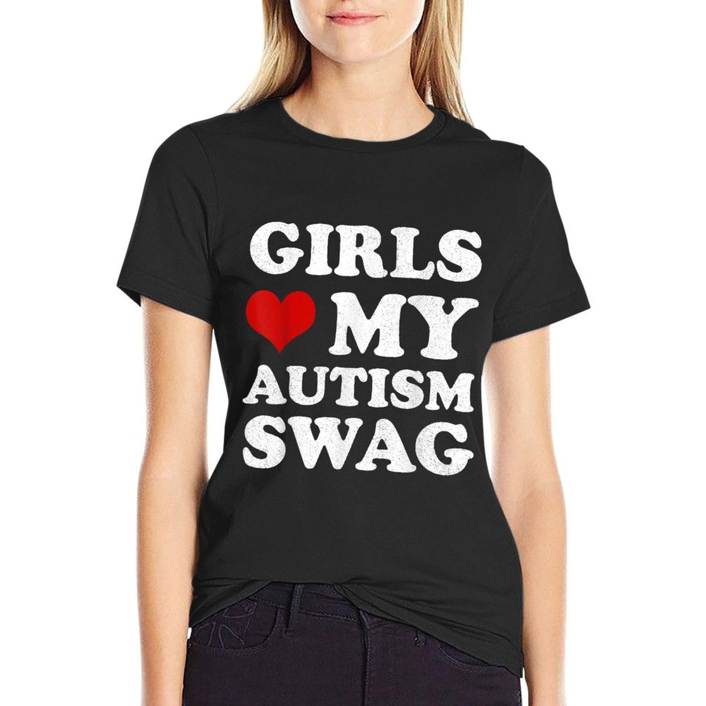 Girls Love My Autism Swag Funny Autistic Boy Autism  Versatile T-Shirt