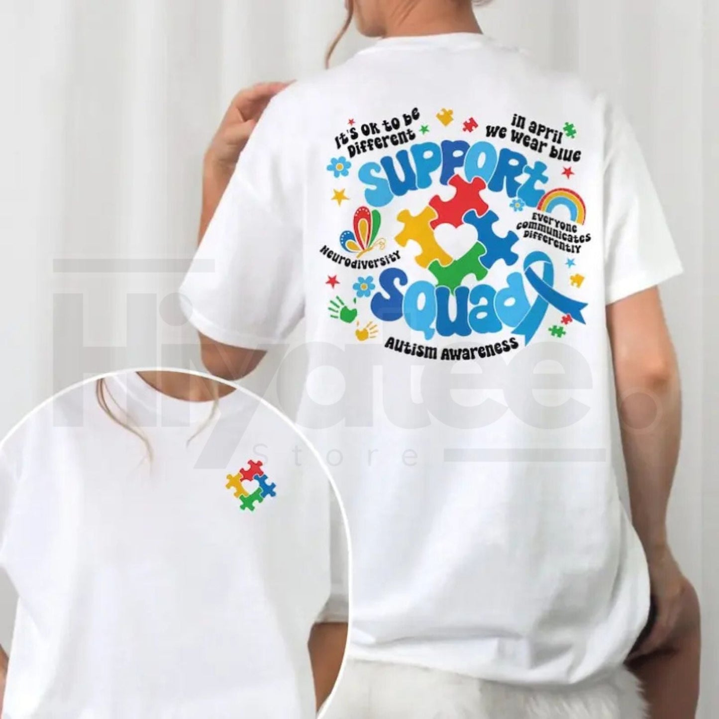 "Autism Support Squad" – Family Awareness Inclusion Neurodiversity Graphic