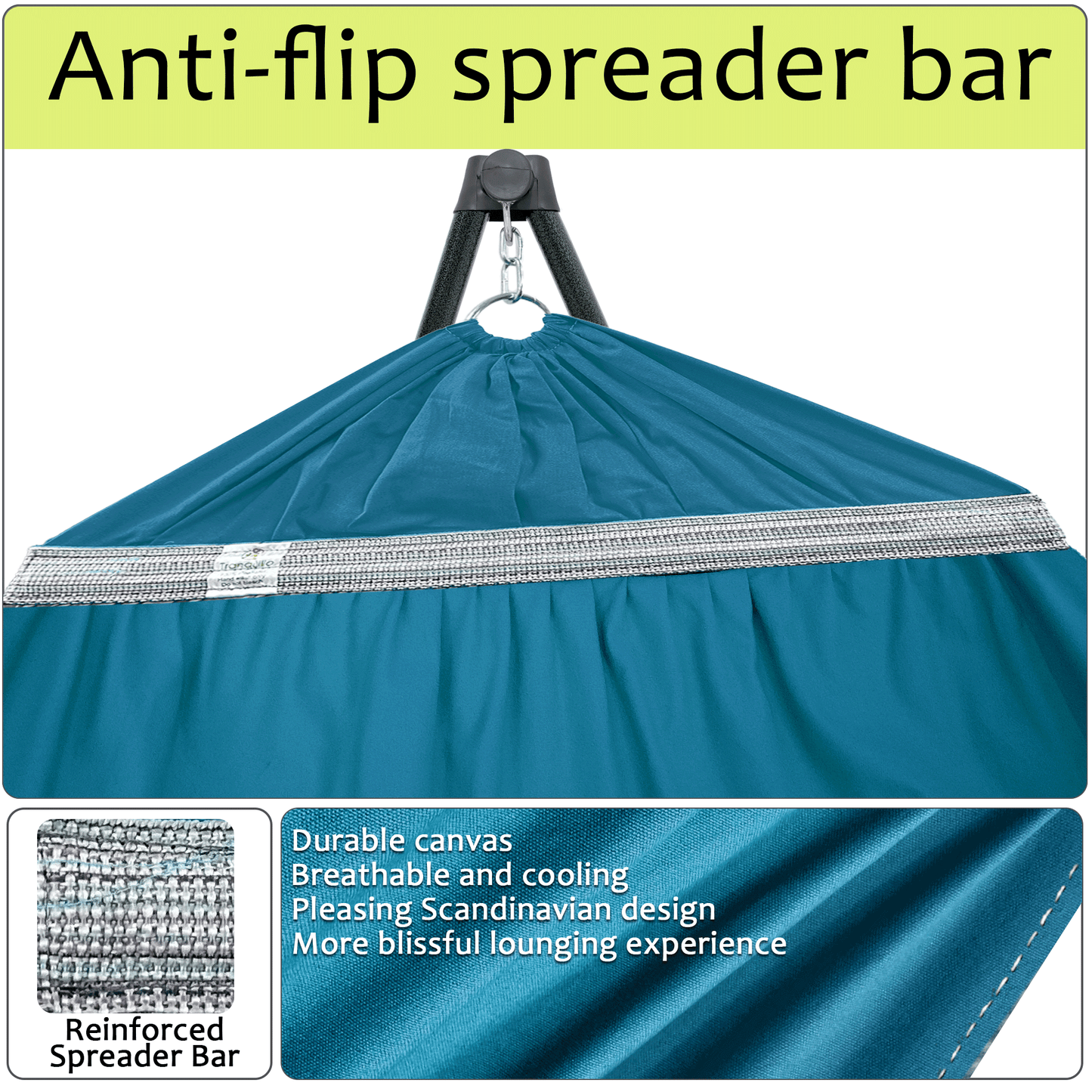 Tranquillo Universal Canvas Hammock Medium Size for Ultimate Comfort and Style