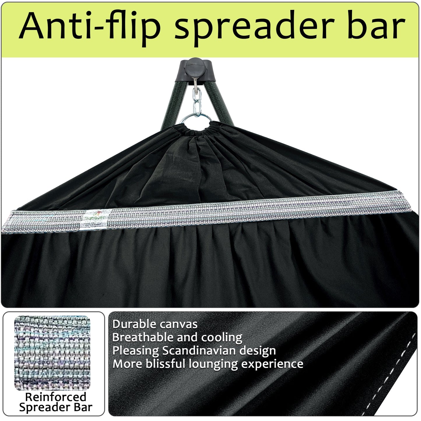 Tranquillo Universal Canvas Hammock Medium Size for Ultimate Comfort and Style