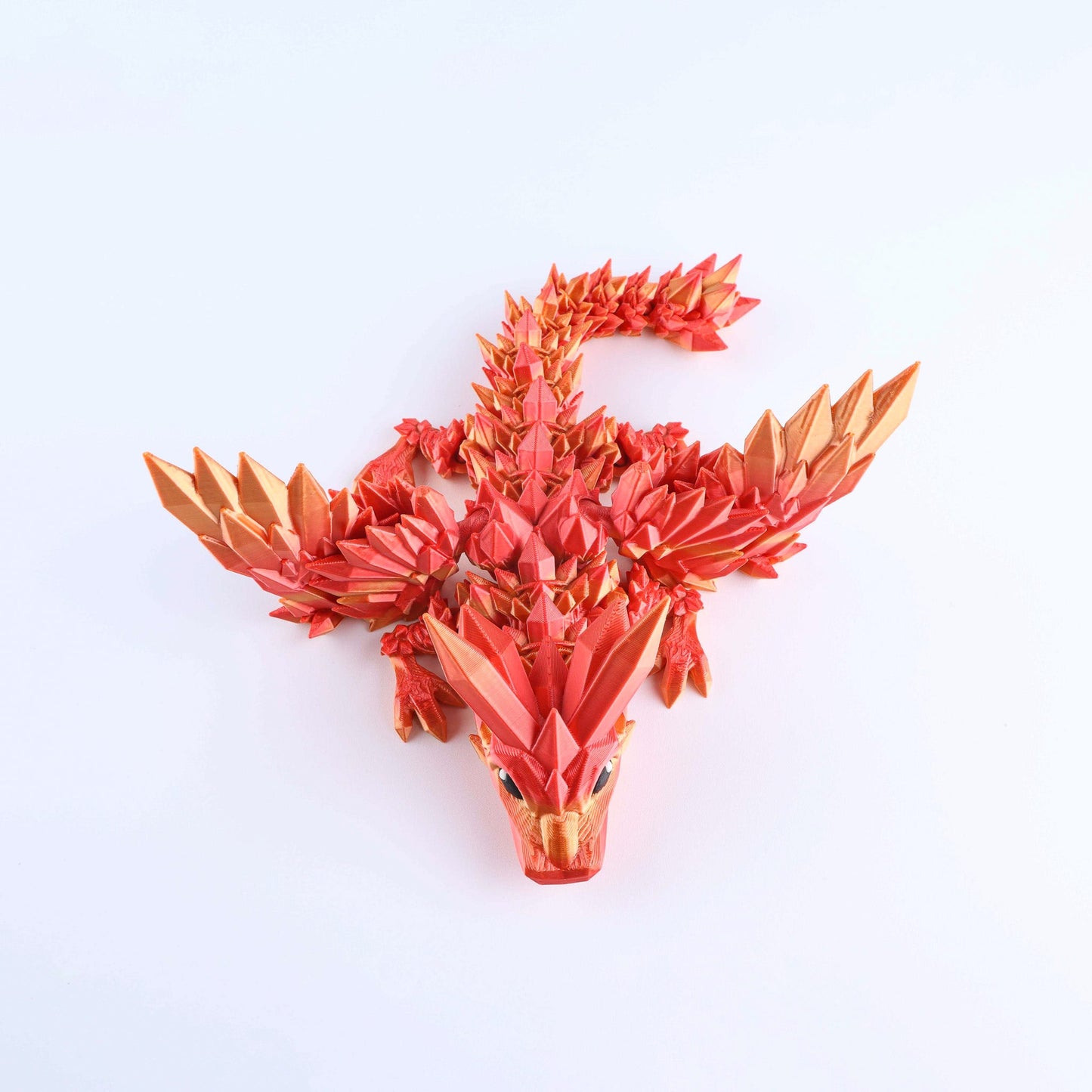 3D Printed Crystal Wing Baby Dragon Fidget Toy – Articulated Fantasy Desk Toy Gift