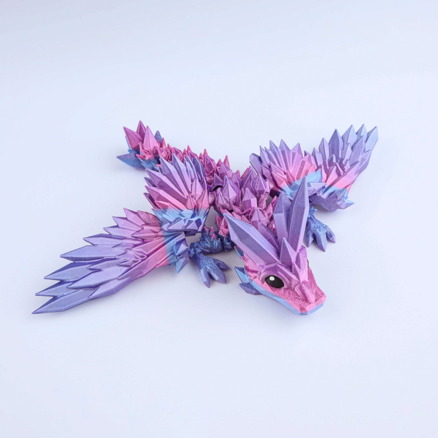 3D Printed Crystal Wing Tadling Dragon Fidget Toy – Articulated Fantasy Desk Toy Gift
