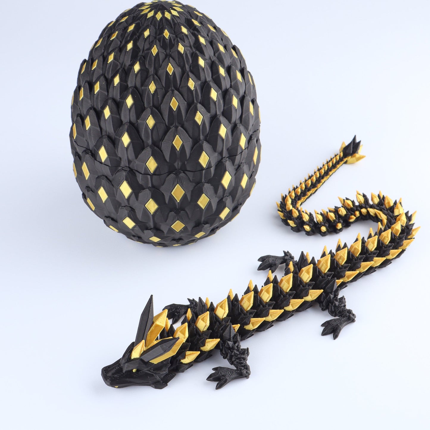 3D Printed Crystal Dragon Fidget Toy – Articulated Flexible Desk Toy Gift
