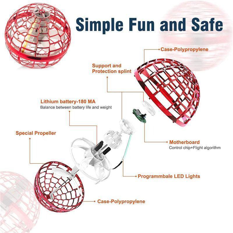 Rechargeable Flying Orb Pro Mini Drone Plastic Hover Ball Toy
