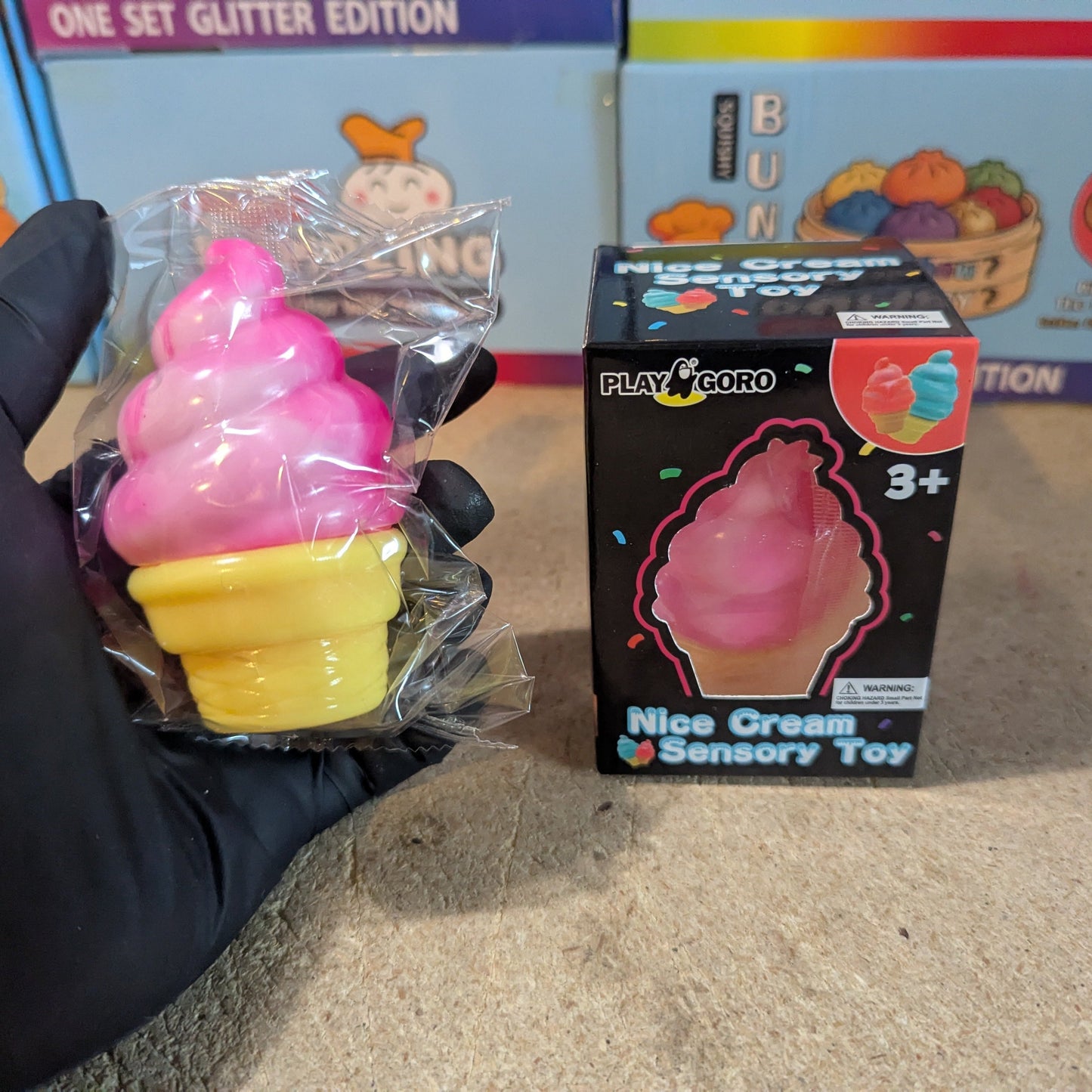 Pink Creamy Ice Cream Cone Squishy (Slow Rising Squish)