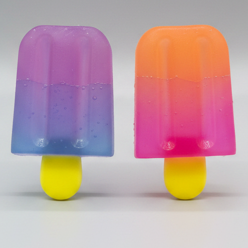 Set of Two Ice Cream Popsicles (Gelatin Squish)