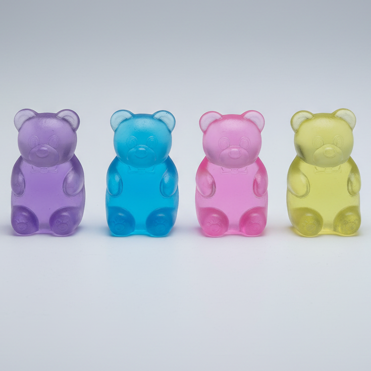 Set of Four Gummy Bear Squish (Slow-Rising Squish)