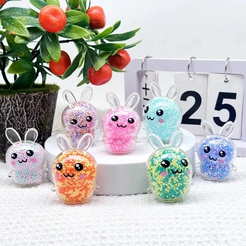 3 Pack Squishy Bunny Stress Balls | Light Up Rabbit Fidget Toy for Anxiety Relief