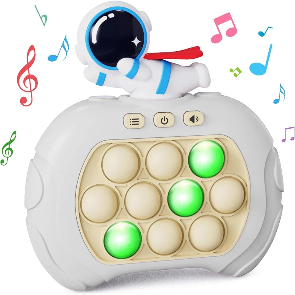Pop Quick Push Bubbles Game Fidget Toys Handheld Games For Kids Adult Anti Stress Sensory Toys Funny Light-Up Whac-A-Mole Game