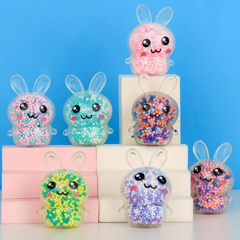 3 Pack Squishy Bunny Stress Balls | Light Up Rabbit Fidget Toy for Anxiety Relief