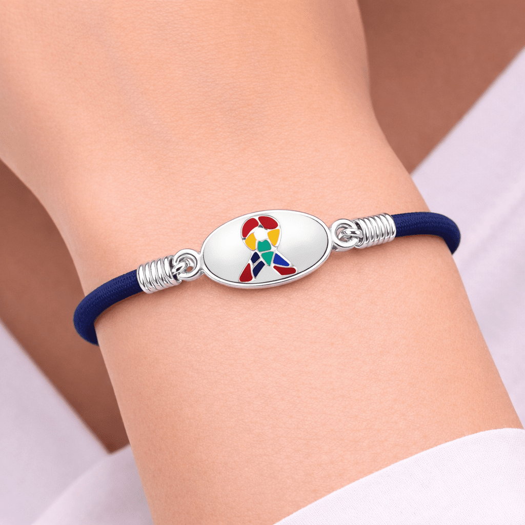 Autism Awareness Ribbon Stretch Bracelets