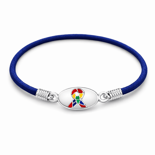 Autism Awareness Ribbon Stretch Bracelets