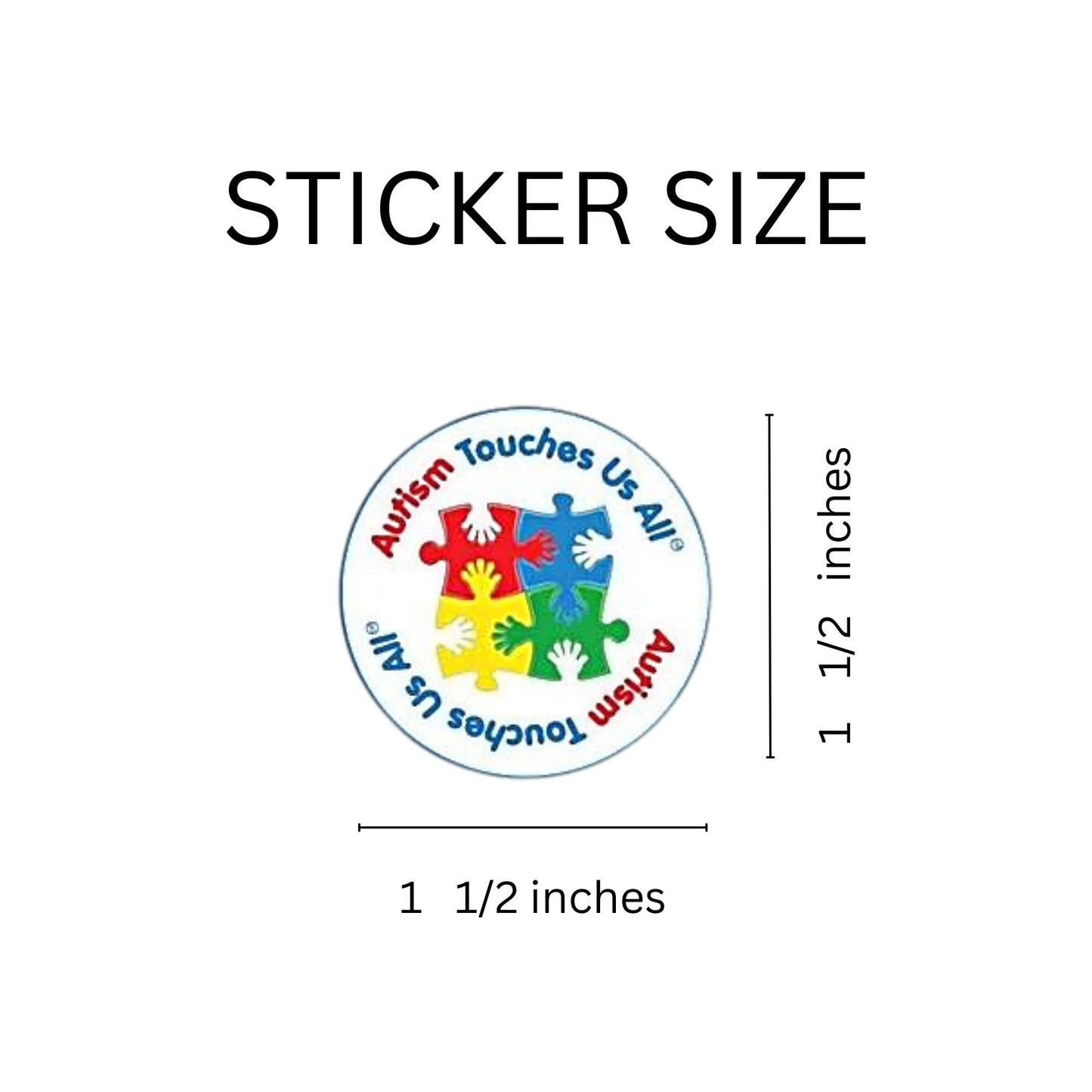 Autism Touches Us All Stickers (250 per Roll)