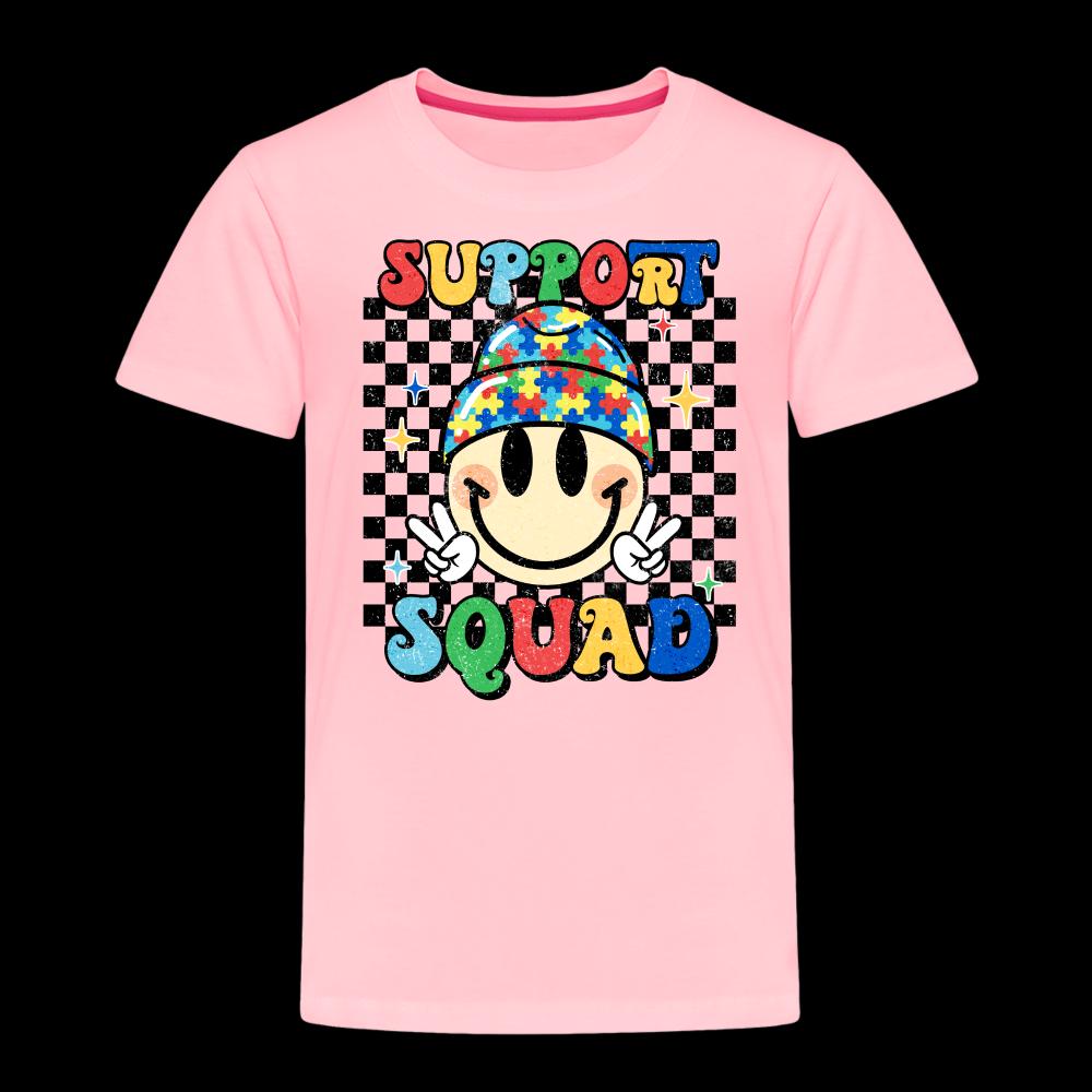 Toddler Girls Support Squad Autism Short Sleeve T-Shirt