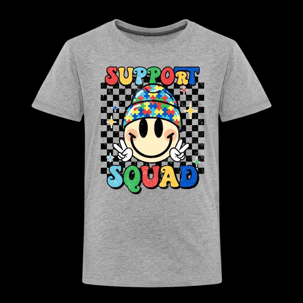 Toddler Girls Support Squad Autism Short Sleeve T-Shirt