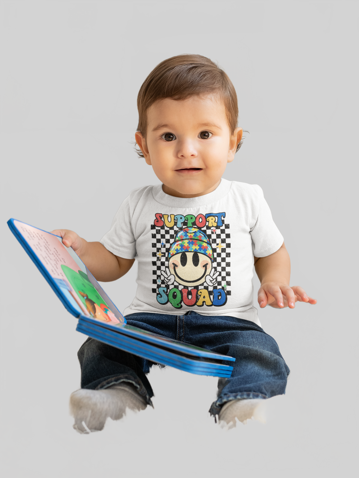 Toddler Boys Support Autism Squad Short Sleeve Premium T-Shirt